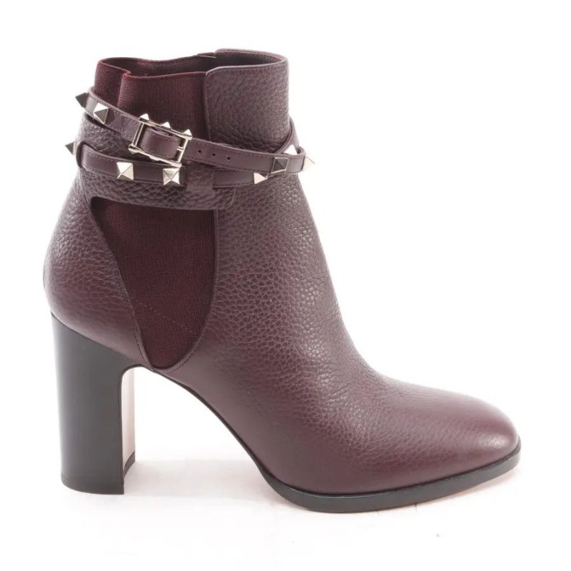 Valentino Rockstud Ankle Boots EUR 39.5 Purple